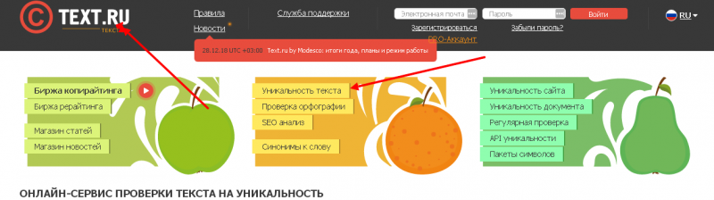 уникальность текста